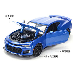 Modèle voiture Chevrolet Camaro ZL1 1:24 - Bleu Modèle réduit de voiture de collection - Échelle 1:24 - Capot et portes ouvrants - Roues libres - Corps métal et pièces plastique