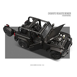 Avis Jeep Wrangler miniature diecast 1:18 - Noir mat