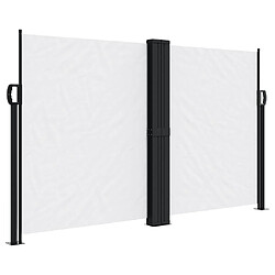 vidaXL Auvent latéral rétractable - Blanc