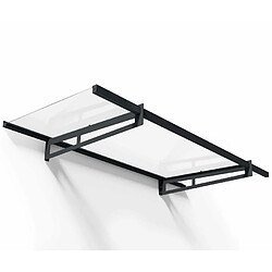 Marquise transparente 93.5x205cm gris foncé - 706595 - Bremen 2050 - PALRAM