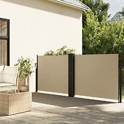 vidaXL Auvent latéral rétractable Beige 100x600 cm