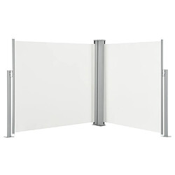 Helloshop26 Paravent rétractable 100 x 600 cm - Crème