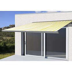 Mendler Toile de rechange pour store T124 5x3m Jaune-blanc