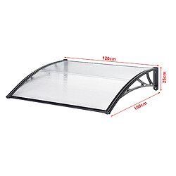 Helloshop26 Marquise d'Accueil - 120 x 100 cm - Noir Transparent