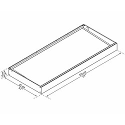 Marquise transparente 215x95cm gris foncé - 706122 - Sophia 2150 - PALRAM