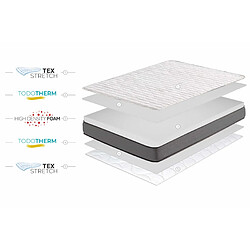Moonia Matelas Multi Flex Carecm - 21cm 160X200cm pas cher