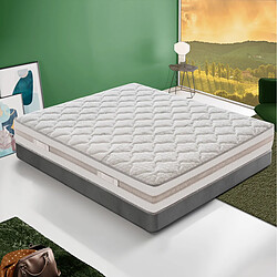 Materassi&Doghe Matelas 140x190 cm Ressorts + Mousse Mémoire PARIGI