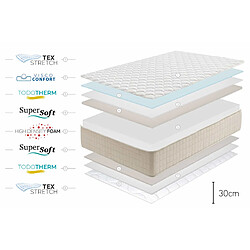 Moonia Matelas Magic Plus, 30cm, 90x190cm pas cher