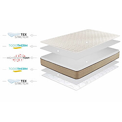 Moonia Matelas Bamboo Care 18cm, 135x190cm pas cher