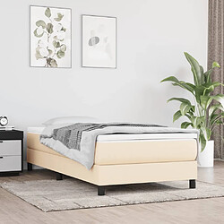 VIDAxl Matelas à ressorts ensachés Crème 90x200