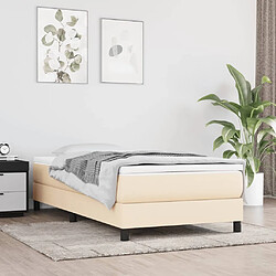 VIDAxl Matelas à ressorts ensachés Crème 90x200