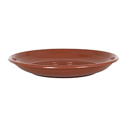 Totalcadeau Sous-pot en céramique marron Ã˜ 14 cm