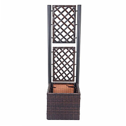 Mendler Jardinière avec treillis 142x43 cm - Marron