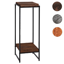 Mendler Table à fleurs HWC-K71 - Brun foncé