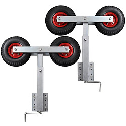 vidaXL Ensemble de 2 Supports à Double Roue