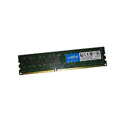 Barrette De RAM Crucial 4Go DDR3 1333MHz PC3-10600 - 240 Broches, Non ECC, Pour PC De Bureau