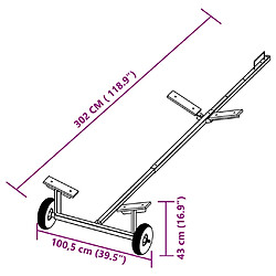 vidaXL Remorque à Bateau pas cher