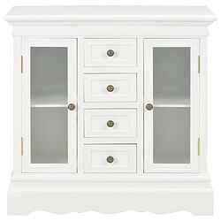 VIDAXL Buffet blanc 70x28x70 cm bois de pin massif