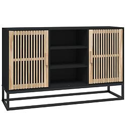VIDAXL Buffet Noir Bois d'Ingénierie 105x30x65 cm