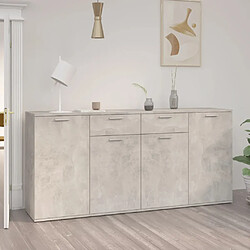 VidaXL Buffet Gris Béton 160x36x75 cm