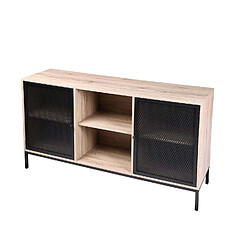 Urban Living Buffet 2 portes Soho en bois et métal - Beige et noir