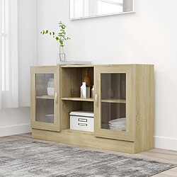 vidaXL Armoire à vitrine - Chêne sonoma