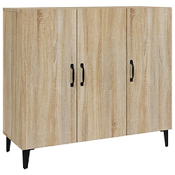 Buffet chêne artisanal 90x34x80 cm bois d'ingénierie | Leroy Merlin