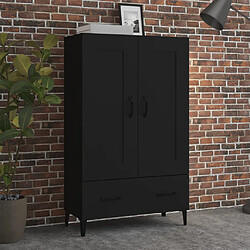 VIDAXL Buffet haut noir 70x31x115 cm