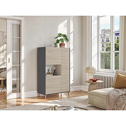 Vente-Unique KOLYMA Buffet haut - Chêne et Anthracite