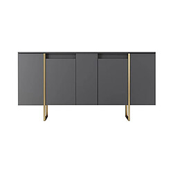 Hanah Home Buffet Luxe anthracite et doré pas cher
