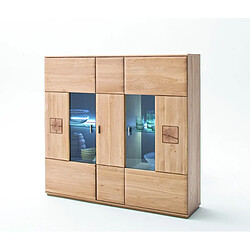 Pegane Buffet chêne massif - Chêne clair