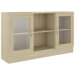 vidaXL Armoire à vitrine - Chêne sonoma