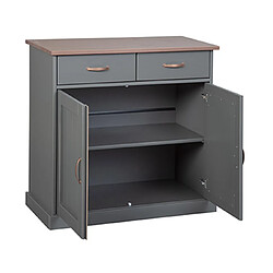 Mes Bahut pin massif - Gris