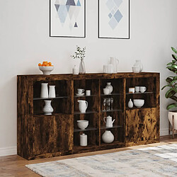 Acheter VIDAXL vidaXL Buffet LED chêne fumé 202x37x100 cm
