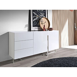 Avis Angel Cerda Buffet en bois blanc et acier chromé