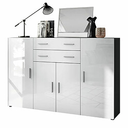 MPC Buffet Anthracite Mat et Blanc Laqué 166,5x106,5x35 cm Buffet - Aggloméré, MDF - 166,5 x 106,5 x 35 cm - Anthracite/Blanc