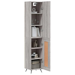 Avis VIDAXL vidaXL Buffet haut sonoma gris 34,5x34x180 cm