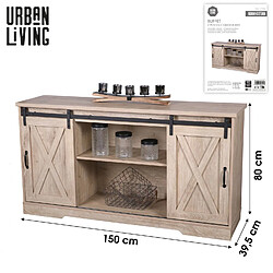 Avis Urban Living Buffet New York 2 portes coulissantes - Marron