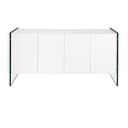 Angel Cerda Buffet bois blanc et verre trempé