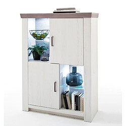 Pegane Buffet vaisselier moderne - Blanc