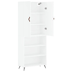 Avis vidaXL Buffet haut Blanc 69,5x34x180 cm
