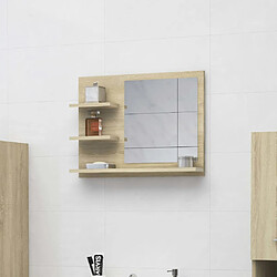 vidaXL Miroir salle de bain - Chêne sonoma