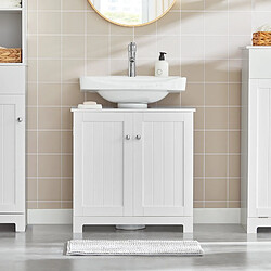 SoBuy BZR18-II-W Meuble sous-lavabo 60 cm - Blanc