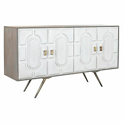 DKD Home Decor Buffet - Gris Doré Métal Blanc Bois de manguier