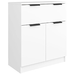vidaXL Buffet Blanc 70 cm - Bois d'ingénierie