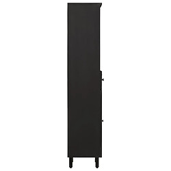 Avis vidaXL Armoire de salle de bain noir 38x33x160 cm bois massif manguier