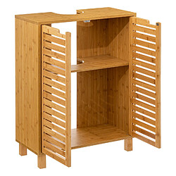 Avis Five Simply Smart Meuble sous lavabo en bambou Sicela - 60 x H. 80 cm - Marron