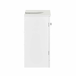 SoBuy BZR18-II-W Meuble sous-lavabo 60 cm - Blanc pas cher