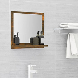VIDAXL Miroir de bain Chêne fumé