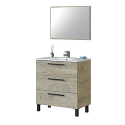 Alter Meuble sous-vasque avec miroir - Marron